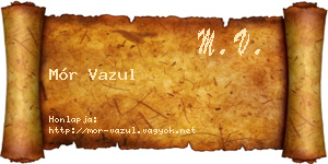 Mór Vazul névjegykártya